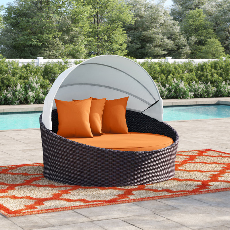 Sol 72 Outdoor™ Brentwood 63'' Wide Outdoor Wicker Patio Daybed with